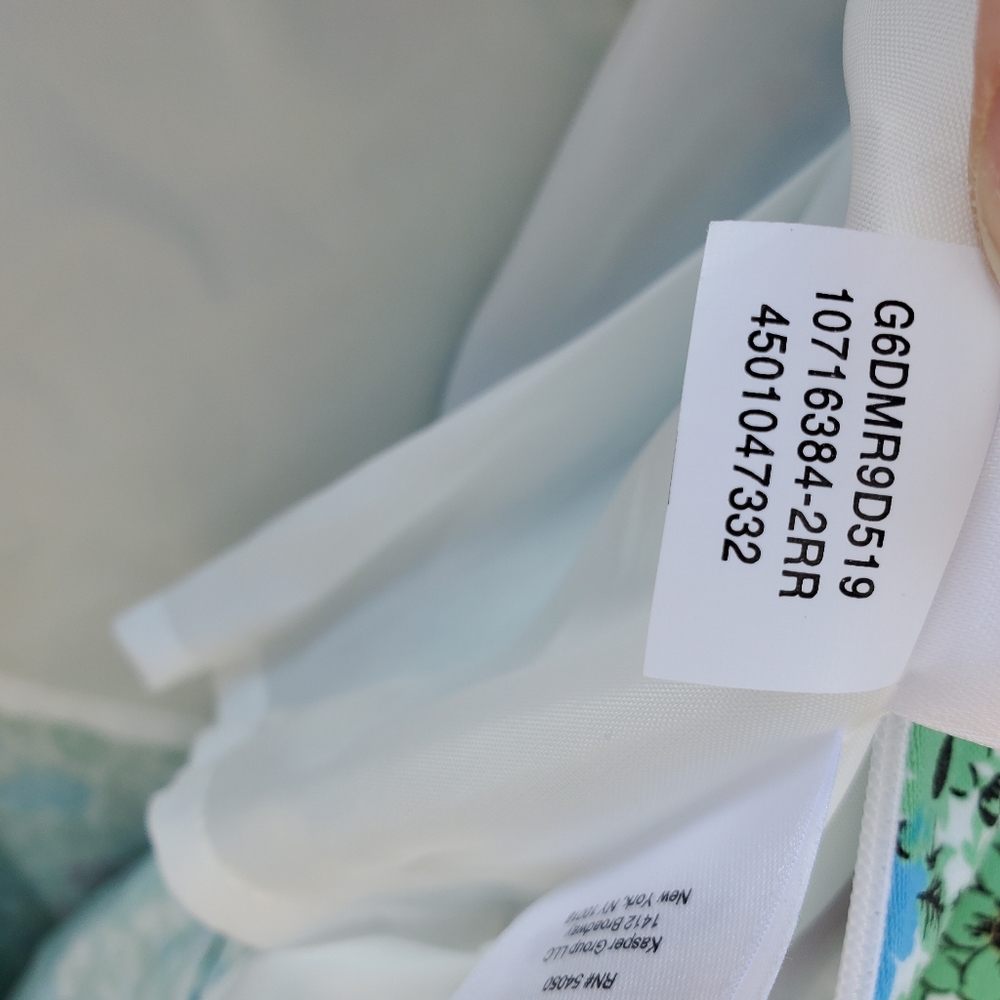 ANNE KLEIN Green Floral A-Line Fit & Flare Dress Size 10 - Picture 13 of 16